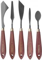 create stunning artwork with meeden's 5-piece stainless steel painting knife set for oil and acrylic painting logo