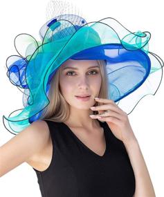 img 2 attached to 🎩 Women's Organza Kentucky Fascinator - Wedding and Special Occasion Accessories