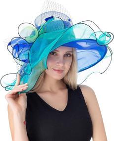 img 3 attached to 🎩 Women's Organza Kentucky Fascinator - Wedding and Special Occasion Accessories