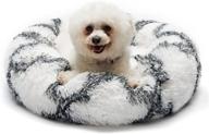 🐾 comforting donut round pet beds for cats and dogs - fluffy, washable, anti anxiety cushion plush kennel - ideal for small, medium, and large dog breeds logo