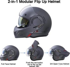 img 1 attached to Modular Helmet Approved Flip Up Street