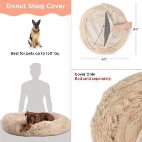 img 2 attached to 🐶 Calming Donut Cuddler Dog Bed Replacement Zipper Cover - Best Friends by Sheri, the Original