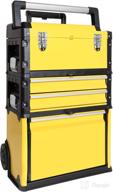 🔨 torin big red atrjf-c305abdy: stackable rolling tool box with portable metal organizer, 2 drawers, and wheels - yellow логотип