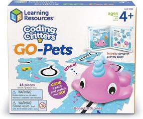 img 1 attached to Interactive STEM Toddler Learning Toys - Coding Critters Go Pets Dipper the Narwhal: 14 Pieces, Ages 4+, Screen-Free Early Coding Toy for Kids