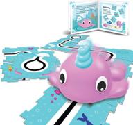 interactive stem toddler learning toys - coding critters go pets dipper the narwhal: 14 pieces, ages 4+, screen-free early coding toy for kids logo