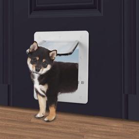 img 4 attached to 🐾 HIDROSIL Tunnel Detachable Pet Door: Secure & Easy-to-Install Medium-Sized Dog and Cat Flap with 2 Locking Modes, Magnetic Flap Design, and Durable Frame