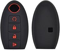 4-button silicone remote key fob shell cover skin holder for nissan altima maxima murano rogue sentra versa titan logo