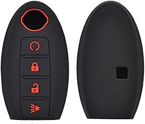 img 3 attached to 4-Button Silicone Remote Key Fob Shell Cover Skin Holder For Nissan Altima Maxima Murano Rogue Sentra Versa Titan