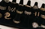 img 1 attached to Bocar Black Velvet Ring Display Organizer: Classy And Convenient Jewelry Storage Solution review by Nate Mims