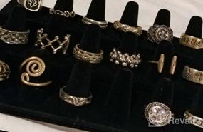 img 5 attached to Bocar Black Velvet Ring Display Organizer: Classy And Convenient Jewelry Storage Solution