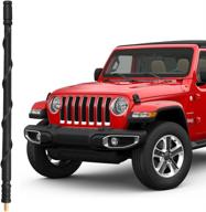 🚙 basiker 13-inch replacement antenna for jeep wrangler gladiator jk jt jl rubicon sahara 2007-2022 - enhanced am fm radio reception with wrangler jeep accessories logo
