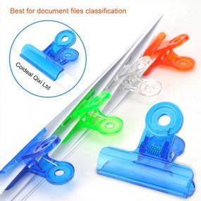img 3 attached to Coideal 20 Pcs 2 Inch Medium Colored Hinge Clips For Office And Crafts - Perfect For Food Bags And Teaching - 4 Assorted Colors