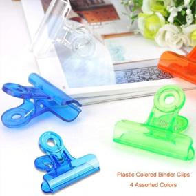 img 2 attached to Coideal 20 Pcs 2 Inch Medium Colored Hinge Clips For Office And Crafts - Perfect For Food Bags And Teaching - 4 Assorted Colors