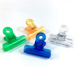 img 4 attached to Coideal 20 Pcs 2 Inch Medium Colored Hinge Clips For Office And Crafts - Perfect For Food Bags And Teaching - 4 Assorted Colors
