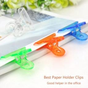 img 1 attached to Coideal 20 Pcs 2 Inch Medium Colored Hinge Clips For Office And Crafts - Perfect For Food Bags And Teaching - 4 Assorted Colors