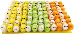 img 4 attached to Adorable 84-Piece Chenille Easter Chicks Kit For Colorful Decorations And Egg Hunts - Perfect Party Favors And Bonnet Ornaments