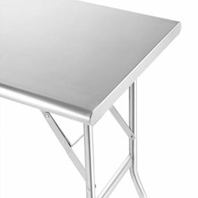 img 2 attached to GRIDMANN NSF Stainless Steel Folding Table: Ideal For Kitchen Prep & Work - 48 X 24 Inches