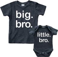 little brother matching outfits charcoal boys' clothing - tops, tees & shirts logo