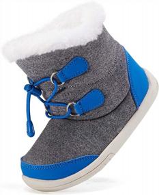 img 1 attached to Warm And Stylish Toddler Snow Boots For Boys And Girls By BMCiTYBM