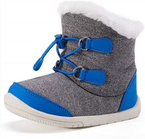 img 2 attached to Warm And Stylish Toddler Snow Boots For Boys And Girls By BMCiTYBM