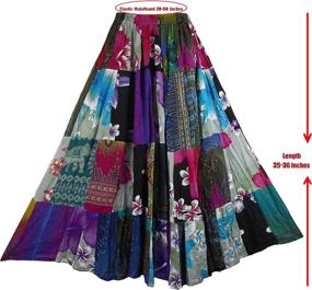 img 1 attached to 👗 BONYA Patchwork Elastic Stretch Color65 Women's Skirts: Stylish Comfort for Every Occasion