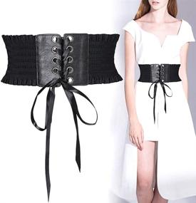 img 2 attached to Michellecmm Lace Up Elastic Adjustable Waistband Women's Accessories at Belts