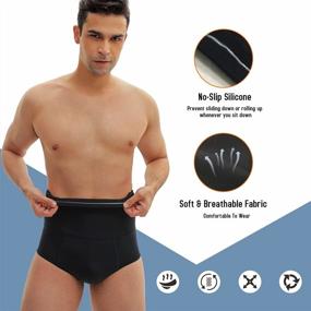 img 3 attached to High Waist Men'S Tummy Control Briefs: Tailong Body Slimmer Underwear With Firm Abdomen Compression For Belly Girdle And Slimming Effect