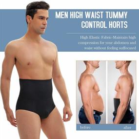 img 2 attached to High Waist Men'S Tummy Control Briefs: Tailong Body Slimmer Underwear With Firm Abdomen Compression For Belly Girdle And Slimming Effect