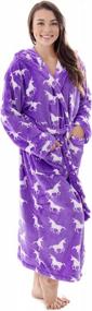 img 3 attached to Verabella Women'S Soft Plush Long Sleeve Hooded Winter Bath Lounge Robe