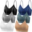 6 pack women's padded sports bras bralettes - paxcoo logo