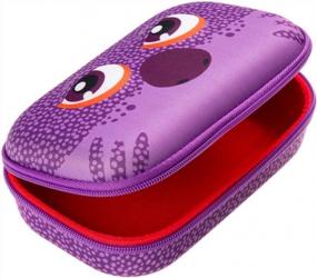 img 3 attached to ZIPIT Wildlings Pencil Box For Girls Pencil Case For School Organizer Pencil Bag Large Capacity Pencil Pouch (Purple)