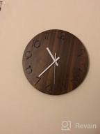 img 1 attached to Rustic Elegance Meets Functionality: 12-Inch Shabby Chic Wooden Wall Clock For Home And Office review by Brandon Havlicek