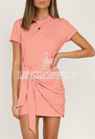 img 3 attached to Stay Chic And Comfy With LETSRUNWILD Women'S Short Sleeve Beach Bodycon Dresses