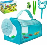 bug catcher kit critter cage butterfly bug house outdoor toy gift for kids ages 3-8+ year old boys girls, explorer set with tweezers and whistles for backyard exploration logo