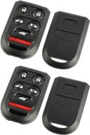 🔑 honda odyssey key fob shell case & pad set | fits 2005-2010 | keyless entry remote | pack of 2 logo