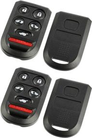 img 2 attached to 🔑 Honda Odyssey Key Fob Shell Case & Pad Set | Fits 2005-2010 | Keyless Entry Remote | Pack of 2