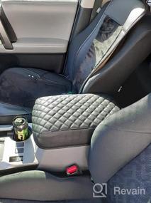 img 8 attached to Toyota 4Runner Console Armrest Cover - Premium PU Leather Cushion Protector | Compatible With 2010-2023 Models | Black | JKCOVER Truck Accessories