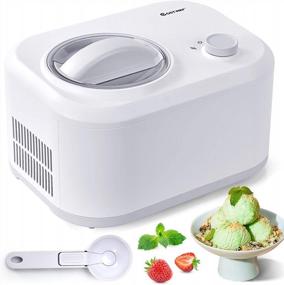 img 4 attached to ARLIME Automatic Ice Cream Machine, 1.1-Quart Ice Cream Maker With Built-In Compressor, Portable Electric Ice Cream Makers Countertop For Kids Home, Soft Serve, Gelato, Frozen Yogurt, Sorbet, And Other Homemade Ice Creams (White)