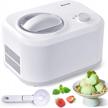 arlime automatic ice cream machine, 1.1-quart ice cream maker with built-in compressor, portable electric ice cream makers countertop for kids home, soft serve, gelato, frozen yogurt, sorbet, and other homemade ice creams (white) logo
