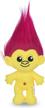 soft and squeaky dreamworks trolls dog toy - 9 inch plush with pink hair and yellow body, featuring squeaker for medium-sized dogs logo