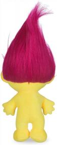 img 2 attached to Мягкая и скрипучая игрушка для собак DreamWorks Trolls - 9-дюймовая плюшевая игрушка с розовыми волосами и желтым корпусом, с пищалкой для собак среднего размера