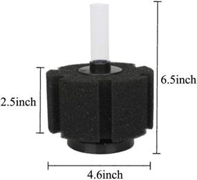 img 2 attached to 🐠 AQUAGENIC Sponge Filter for 55 Gallon Fish Tank with Airline Tubing, Check Valves, Suction Cups – Ideal for Betta, Nano, Shrimp, Fry