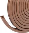 3/8 inch x 1/4 inch brown weather stripping for door and window - fowong silicone rubber seal gap blocker insulation strip logo