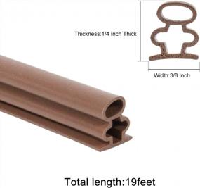 img 3 attached to 3/8 Inch X 1/4 Inch Brown Weather Stripping For Door And Window - Fowong Silicone Rubber Seal Gap Blocker Insulation Strip