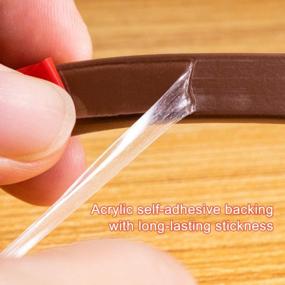 img 1 attached to 3/8 Inch X 1/4 Inch Brown Weather Stripping For Door And Window - Fowong Silicone Rubber Seal Gap Blocker Insulation Strip