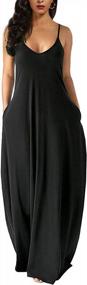 img 4 attached to Wolddress Plus Size Sleeveless Maxi Dress With Pockets For Casual Comfort And Style