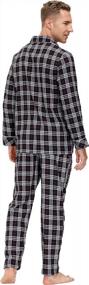 img 1 attached to Akula Men'S Winter Long Sleeve Pajamas Sets: Soft Contrast 2 Piece Lounge Set For Warm Comfort