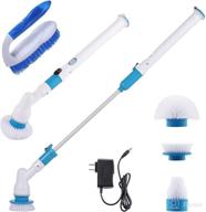 🧼 efficient electric spin scrubber: cordless and extendable cleaning brush for bath, kitchen, and more - includes 1 scrub brush and 3 brush heads logo