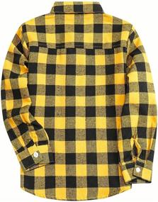 img 3 attached to 👕 Plaid Sleeve Shirt Button Black Boys' Clothing: Top-tier fashion for your little man!