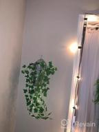 img 1 attached to Rustic Thicker Ivy Vines With Lights In Galvanized Metal Wall Planter - Hsuner Fake Hanging Plants For Modern Farmhouse Wall Decor, Boho Bedroom & Porch Decoration (Upgrade White) review by Chris Quinto